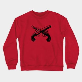 Crossed Flintlock Pistols - Crossed Guns USA Vintage Rustic Crewneck Sweatshirt